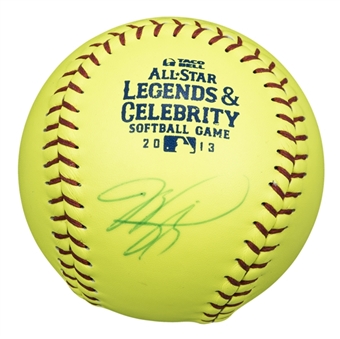 2013 Mike Piazza Game Used & Signed OML Selig Softball Used For a Home Run as All-Star Celebrity Softball Game (MLB Authenticated)